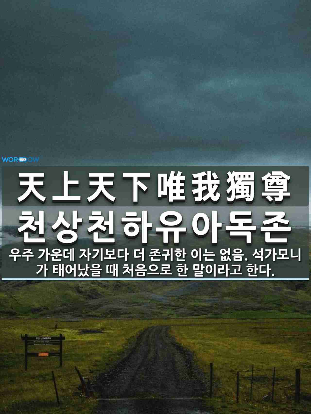 天上天下唯我獨尊 천상천하유아독존 의 뜻과 관련 한자어